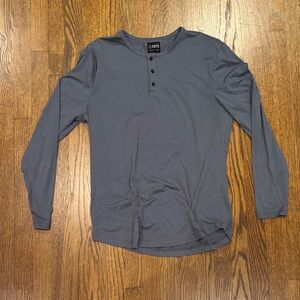 Cuts Clothing Slate Long Sleeve Henley